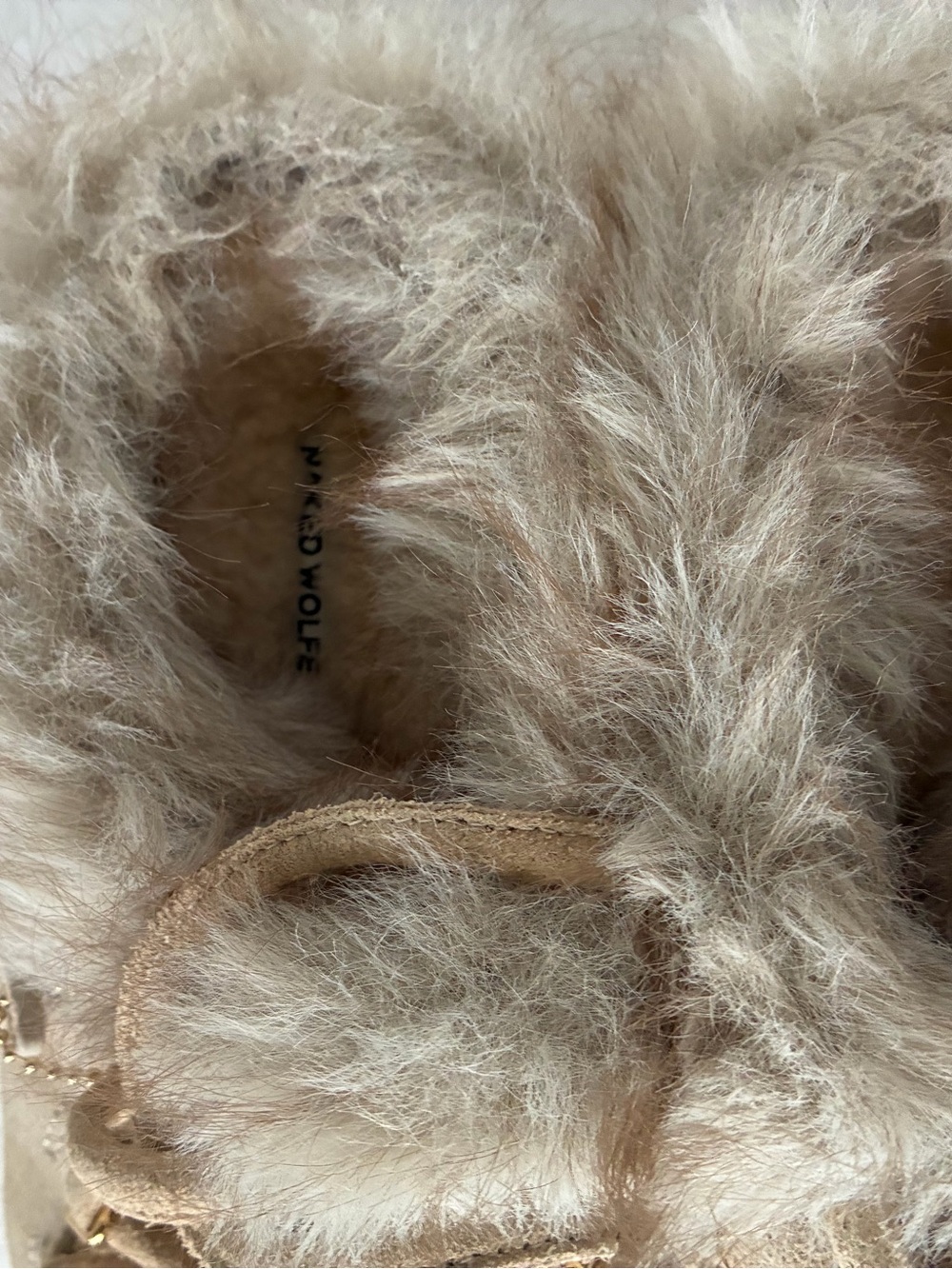 Naked Wolfe Harlow Shearling Mules preowned. Size 7 retail $250.00 - Picture 10 of 13